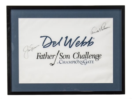 Jack Nicklaus and Arnold Palmer Signed Del Webb Golf Flag